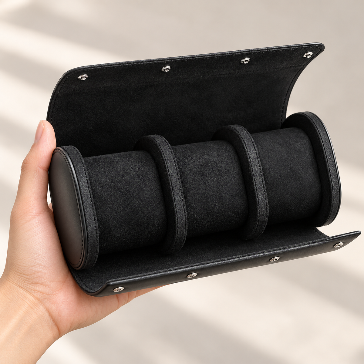 Écrin Nomade Trio — Noir — mise en scène 22-2