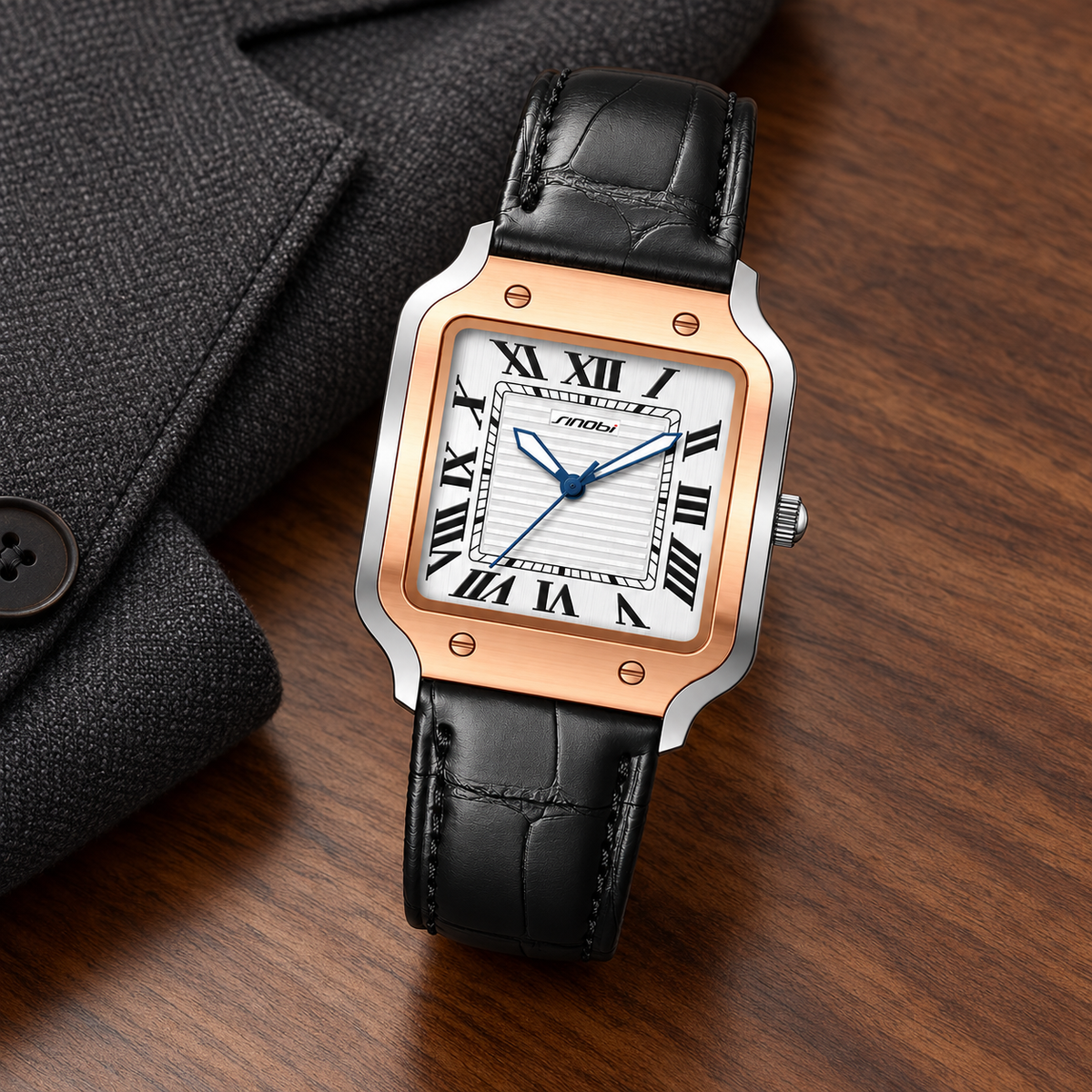 Montre Héritage — Rosé & Blanc — mise en scène 3