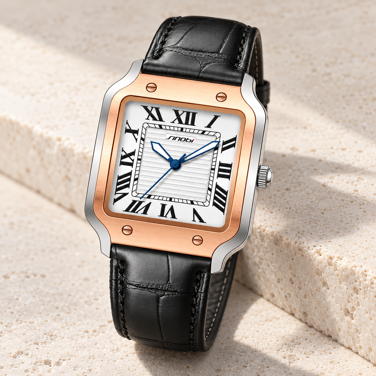 Montre Héritage — Rosé & Blanc — mise en scène 2