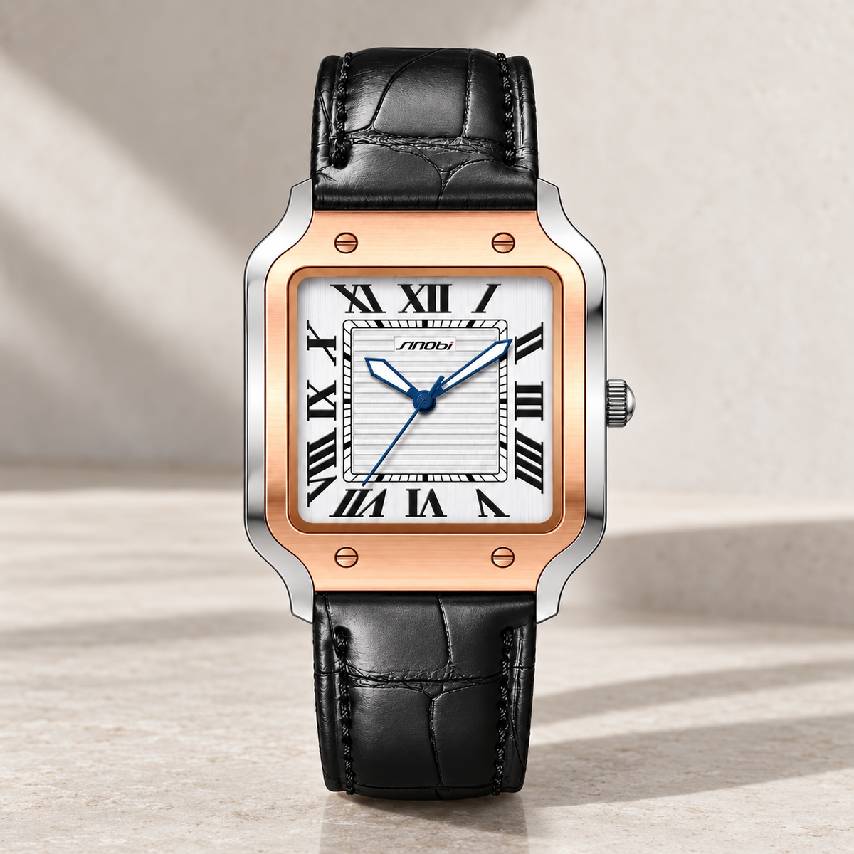 Montre Héritage — Rosé & Blanc — mise en scène 4