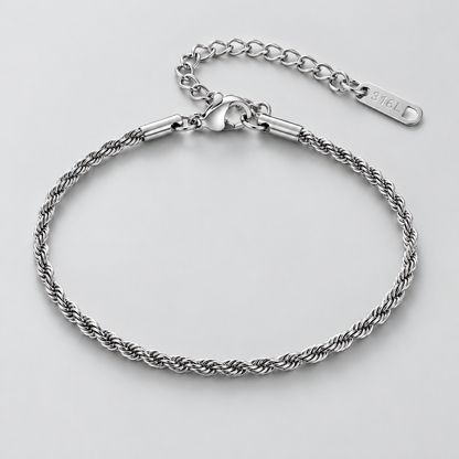 Bracelet Torsade — Argenté — mise en scène 18-2