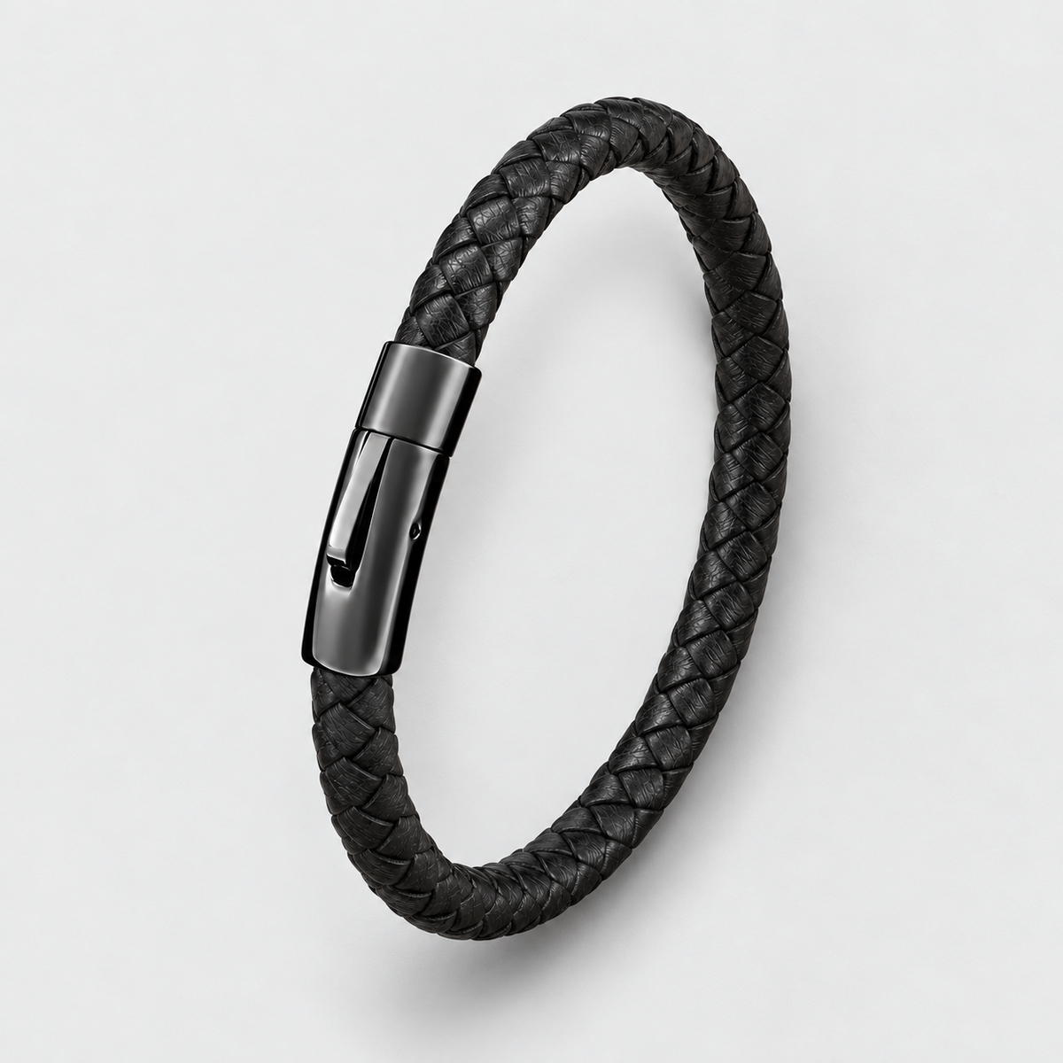 Bracelet Tressé — Noir — mise en scène 3