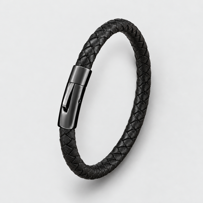 Bracelet Tressé — Noir — mise en scène 3