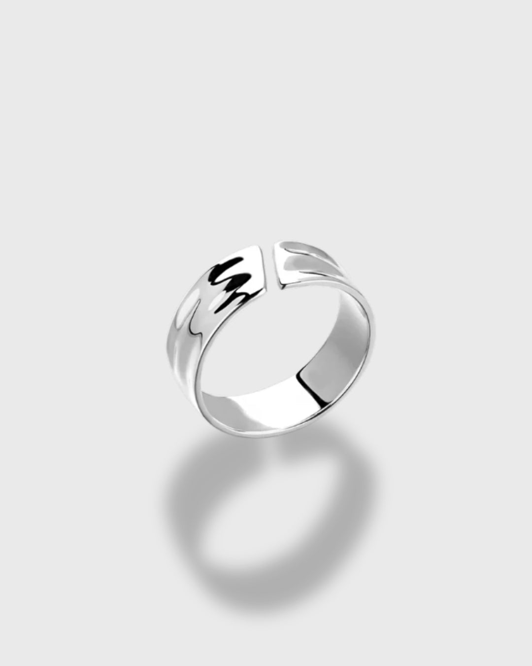 Bague Relief — Argentée — vue 1
