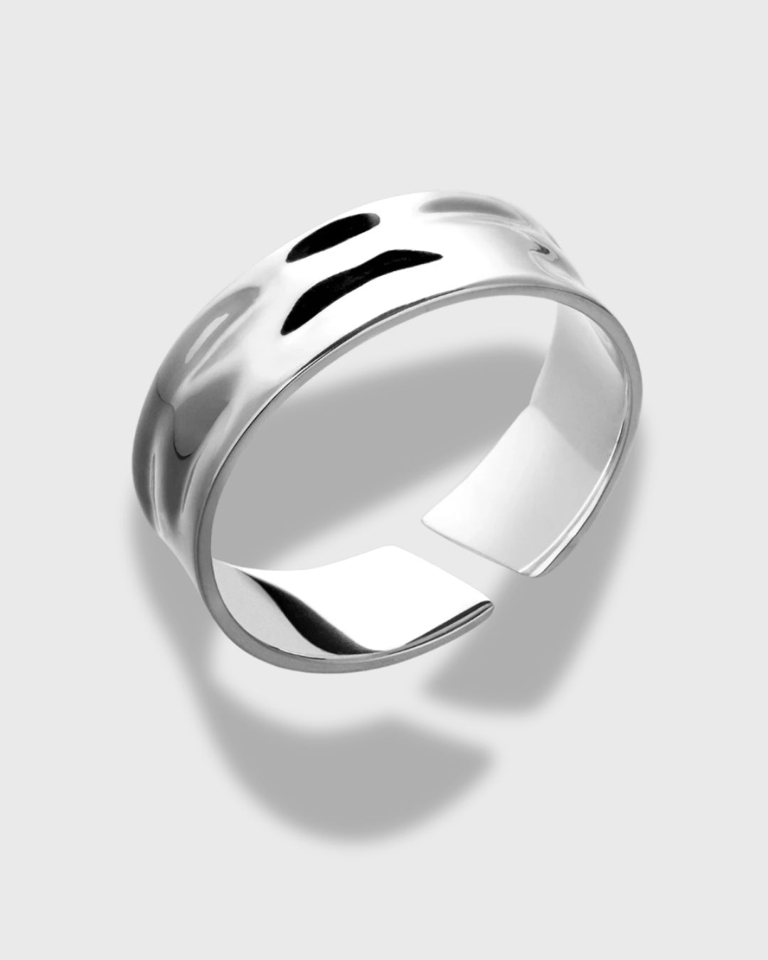Bague Relief — Argentée — vue 4