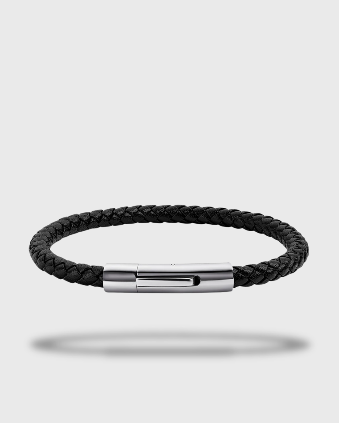 Bracelet Tressé — Noir & Argenté — vue 1