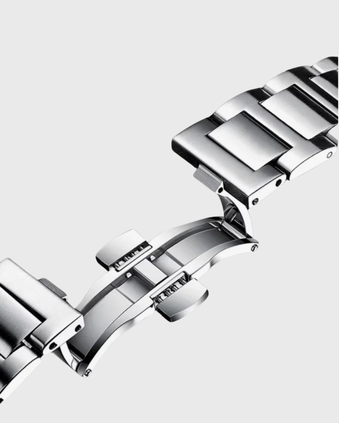 Montre Contour — Argenté & Noir — vue 3