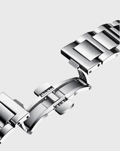 Montre Contour — Argenté & Noir — vue 3
