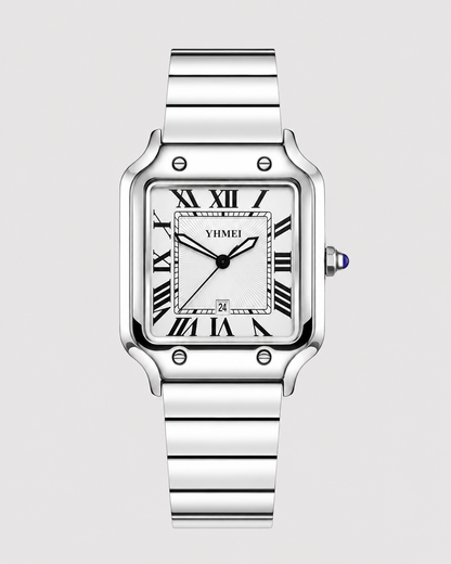 Montre Signature — Argenté & Blanc — vue 1