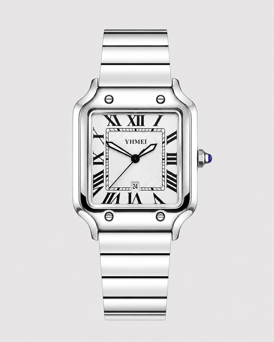 Montre Signature — Argenté & Blanc — vue 1