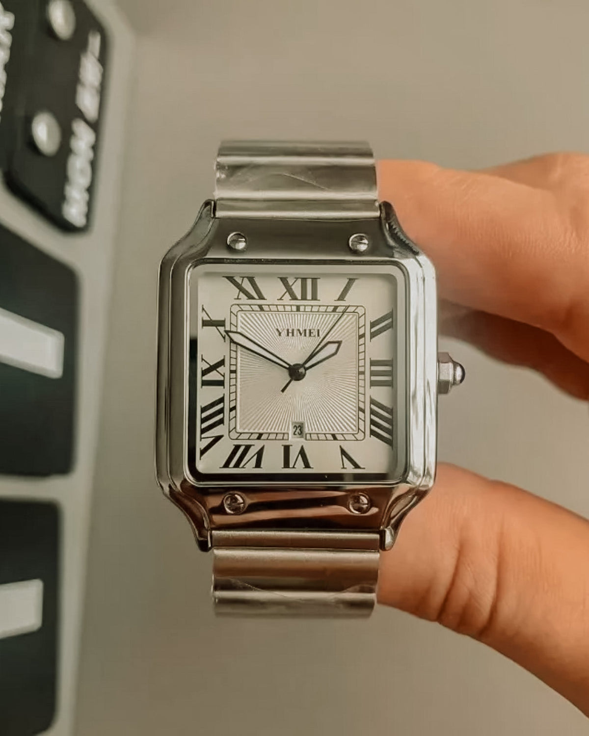 Montre Signature — Argenté & Blanc — vue 3