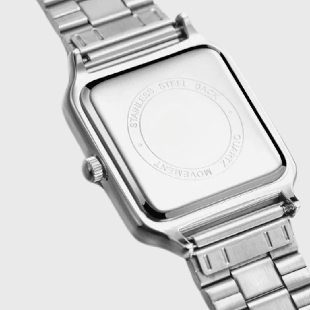 Montre Signature Grand Modèle — Argenté & Noir — vue 2