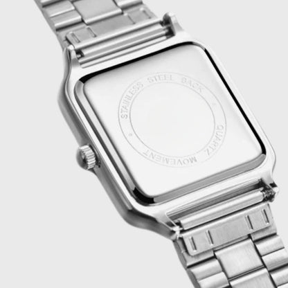 Montre Signature Grand Modèle — Argenté & Noir — vue 2