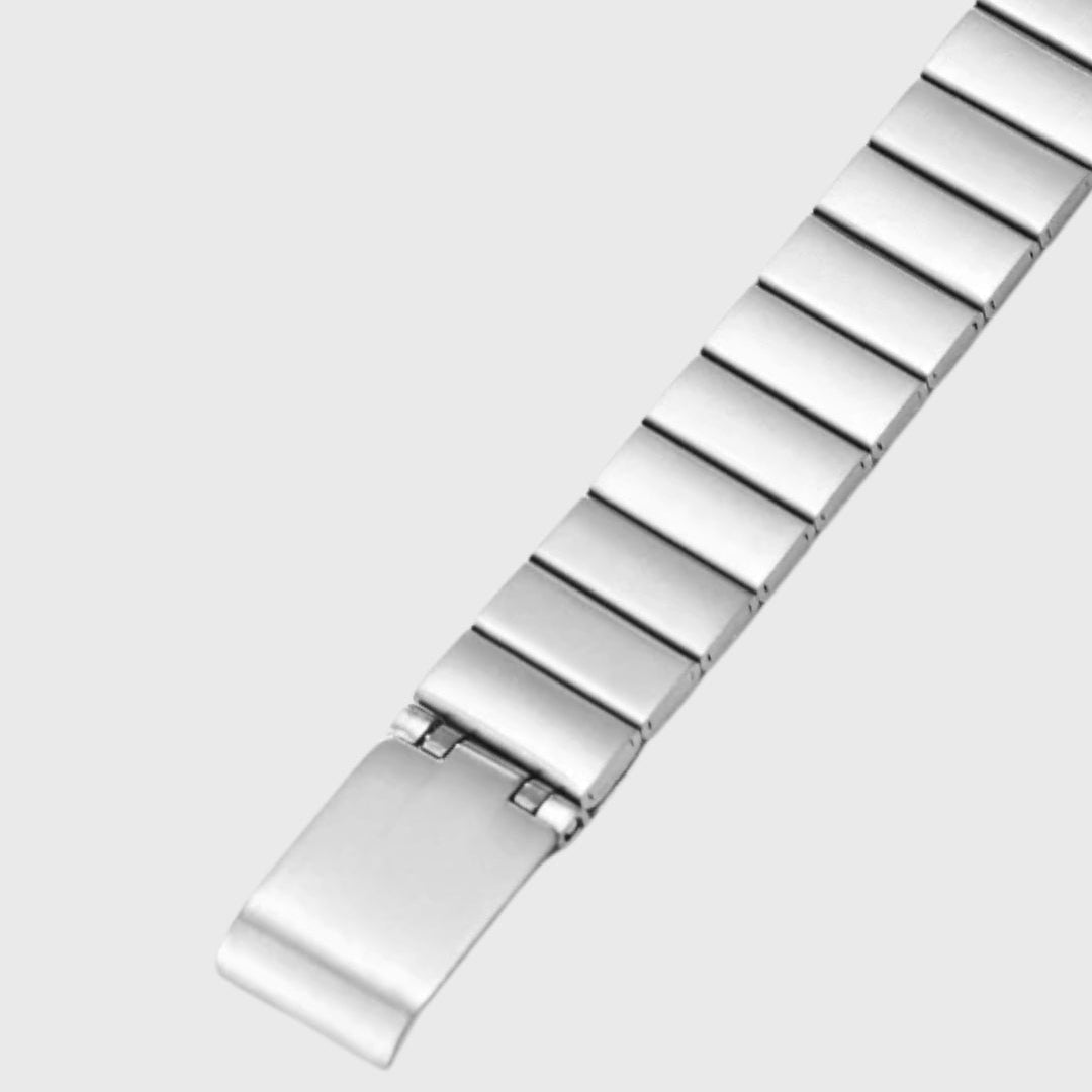 Montre Signature Grand Modèle — Argenté & Noir — vue 3