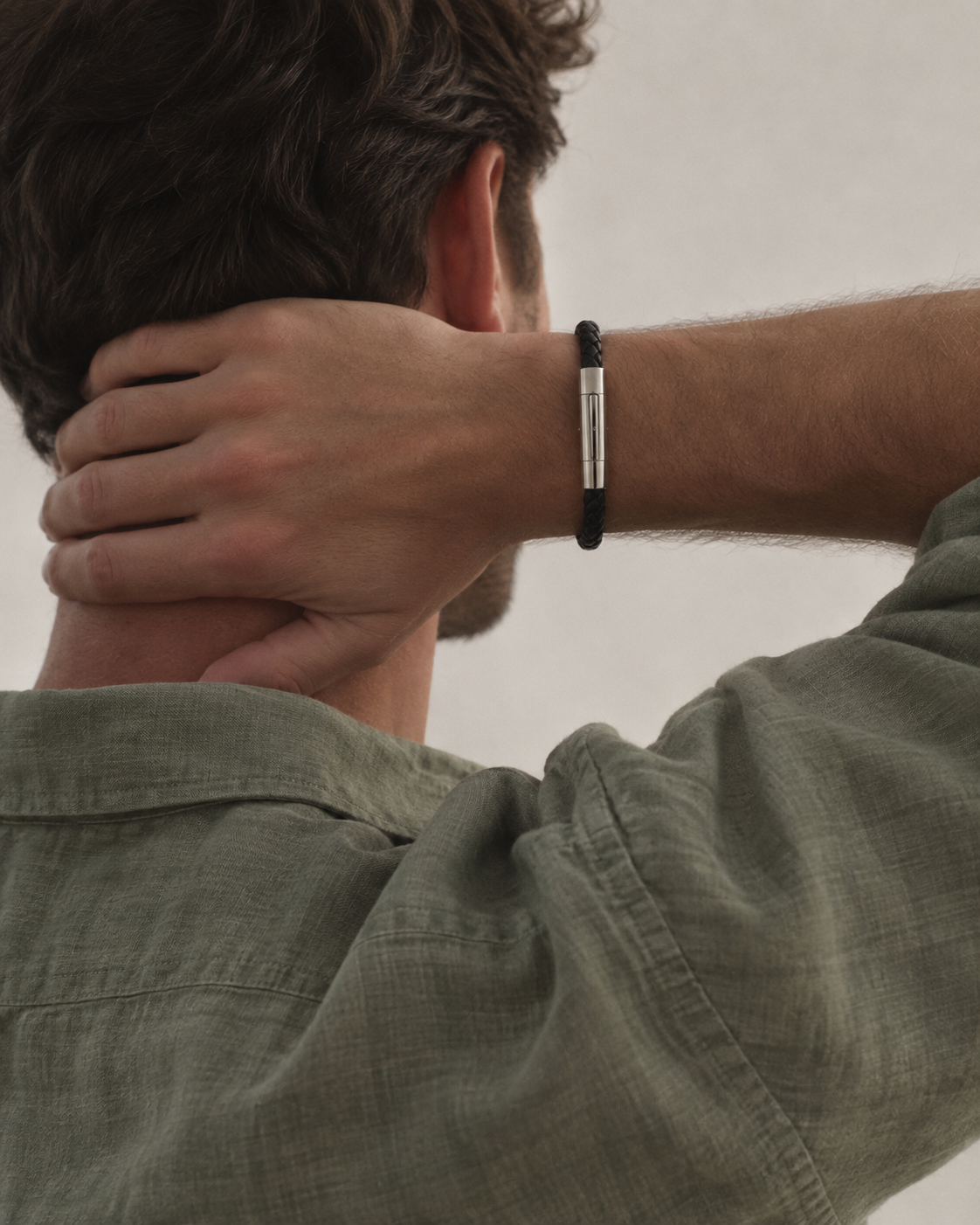 Bracelet Tressé — Noir & Argenté — vue 2
