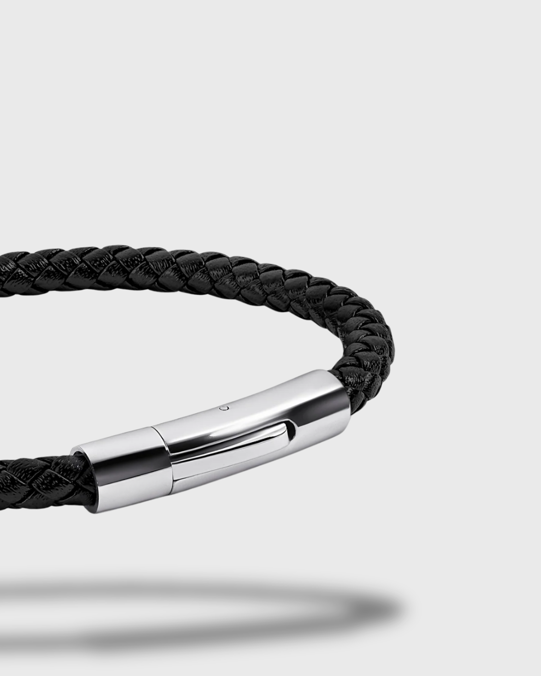 Bracelet Tressé — Noir & Argenté — vue 3