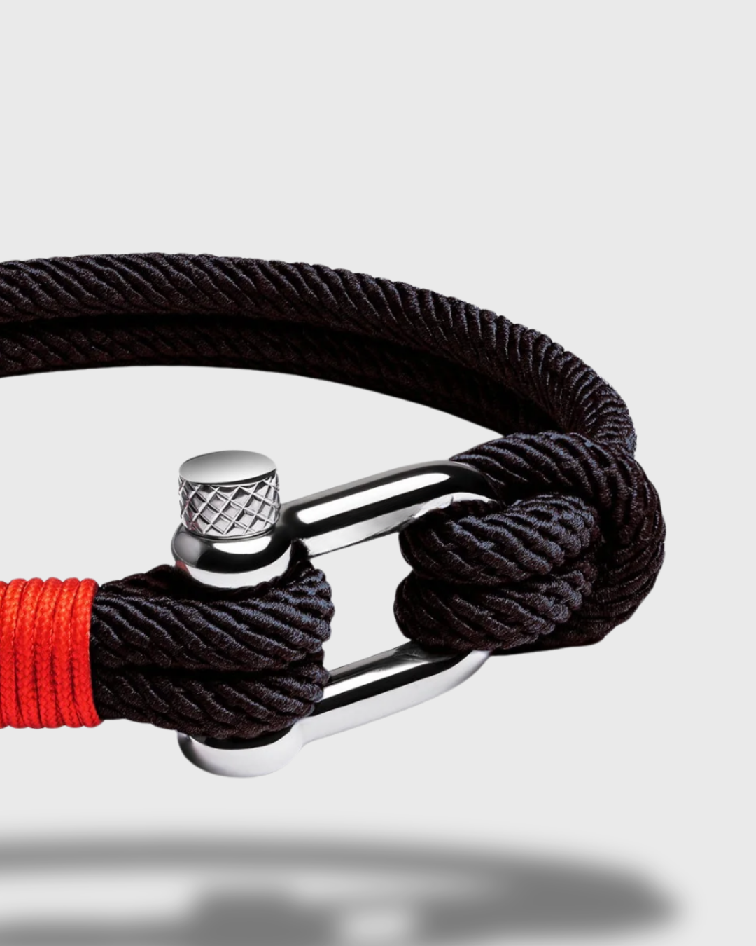 Bracelet Amarre — Argenté & Noir — vue 3