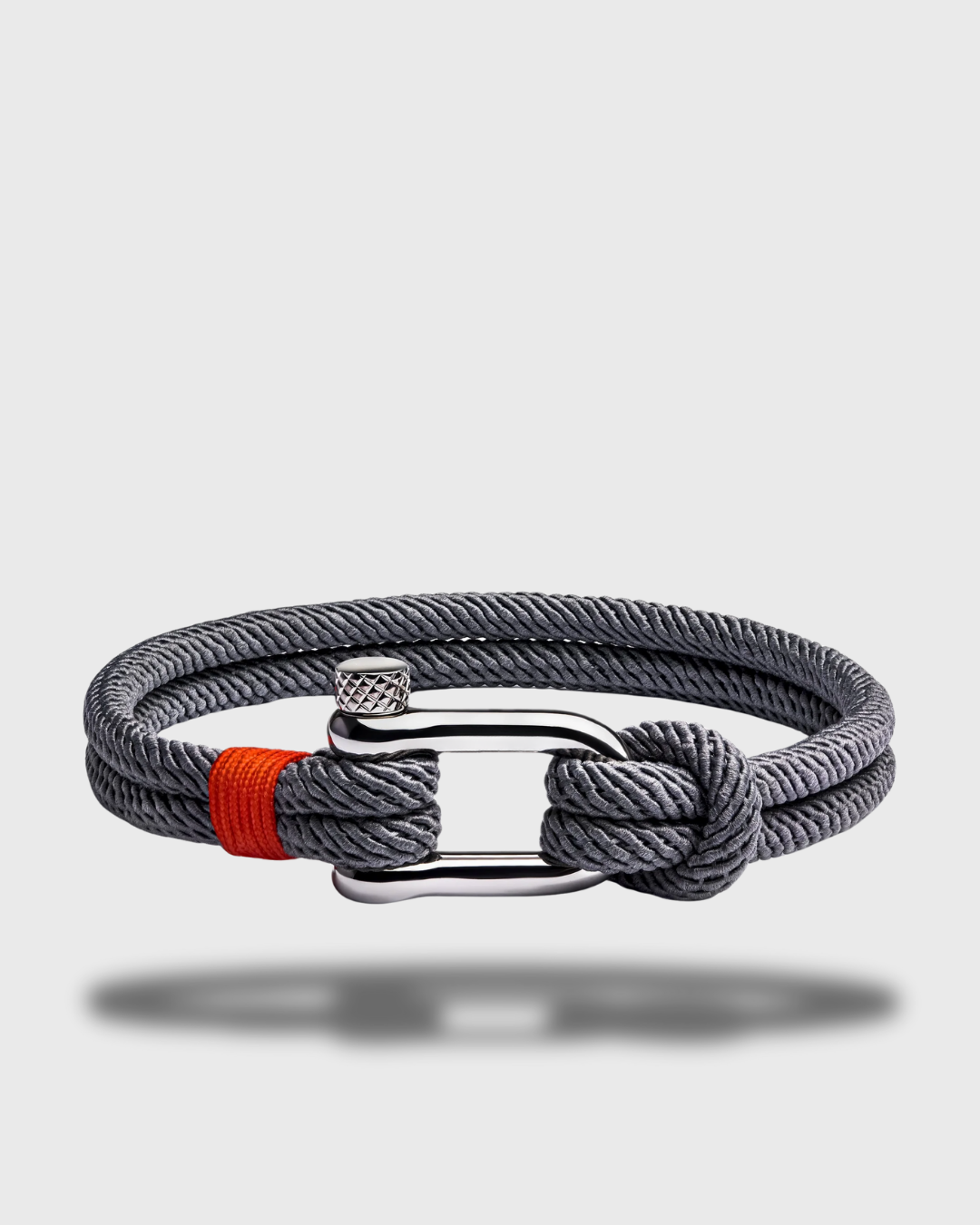 Bracelet Amarre — Argenté & Gris — vue 1