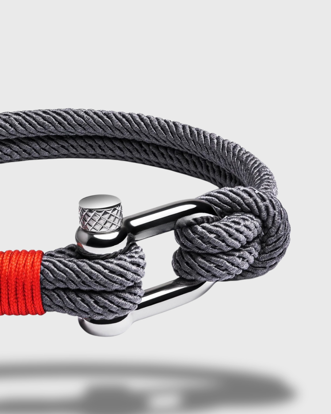 Bracelet Amarre — Argenté & Gris — vue 3